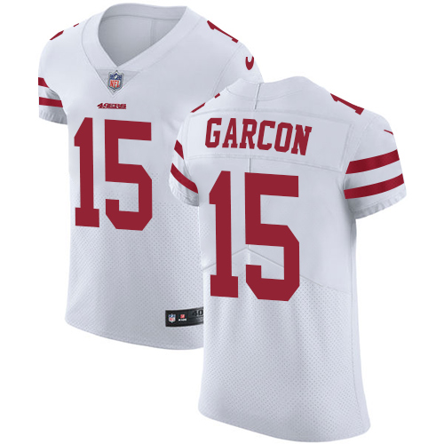 Nike 49ers #15 Pierre Garcon White Men's Stitched NFL Vapor Untouchable Elite Jersey